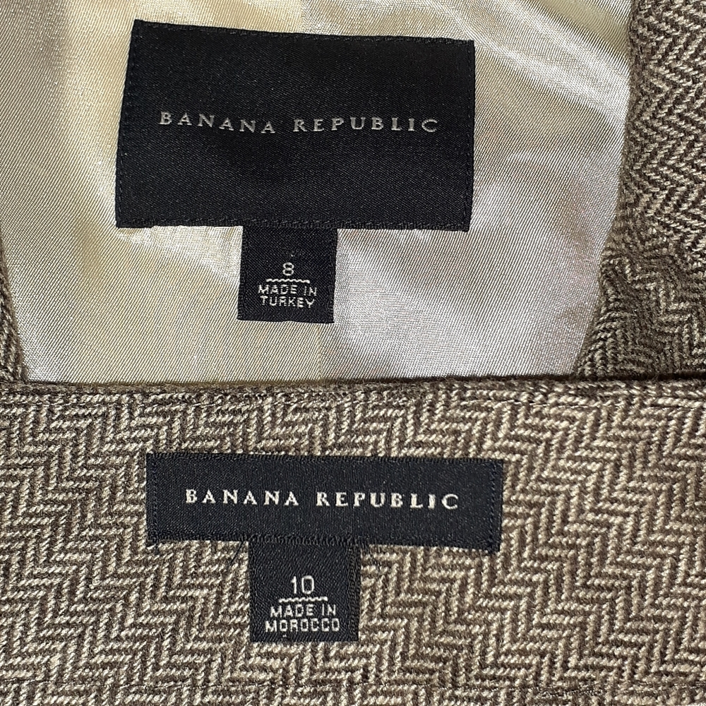 BANANA REPUBLIC 2 PIECE 67% WOOL SKIRT SET BUSINESS/DINNER/CHURCH WOMEN'S - Picture 7 of 16